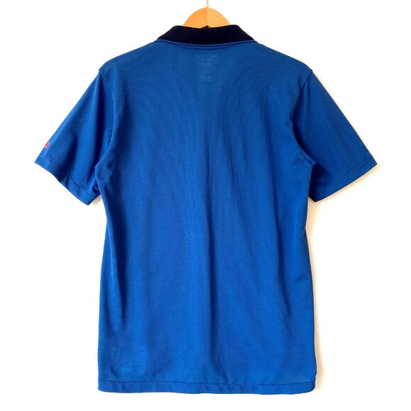 Uniqlo x Roger Federer x JW Anderson Mens Tennis Polo Shirt Blue Size M Dry-Ex - Picture 2 of 11